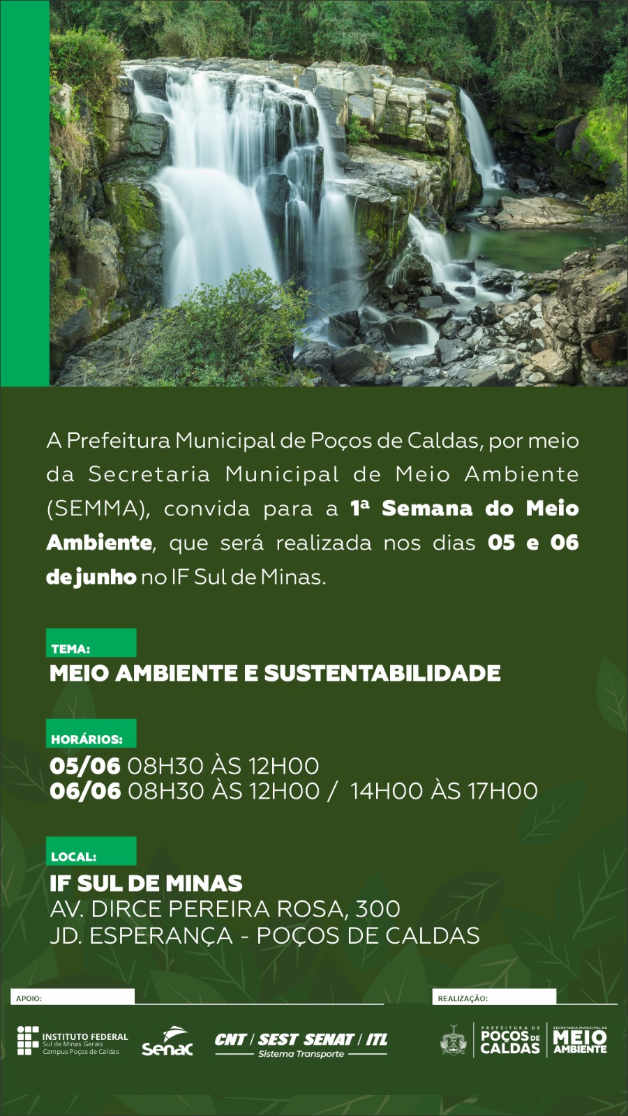 Novo cartaz semana de Meio Ambiente