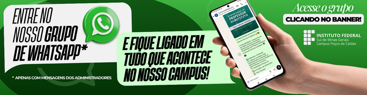 Acesse o grupo de Whatsapp oficial do Campus Poços de Caldas